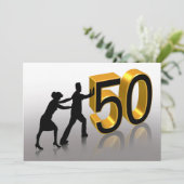 Party Einladung zum 50. Jahrestag (Stehend Vorderseite)
