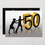 Party Einladung zum 50. Jahrestag (Vorne/Hinten)