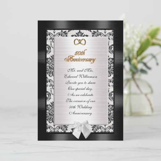 Party Einladung zum 50. Jahrestag (Stehend Vorderseite)