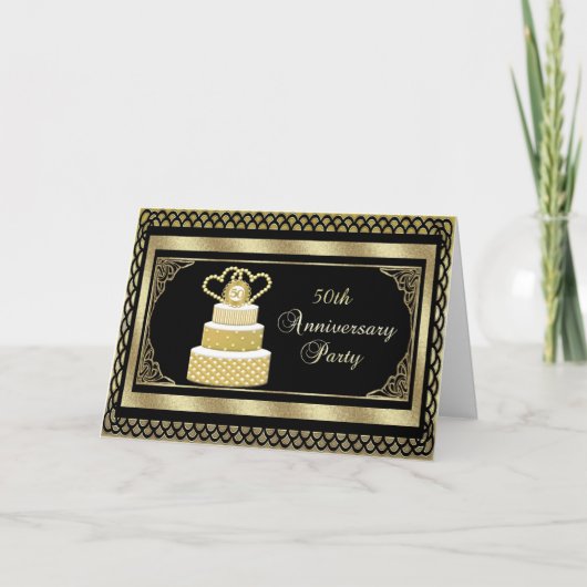 Party Einladung zum 50. Jahrestag (Vorderseite)