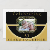 Party Einladung zum 50. Jahrestag mit Foto (Vorne/Hinten)