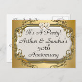 Party Einladung zum 50. Jubiläum (Vorne/Hinten)
