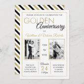 Party Einladung zum 50. Jubiläum, Imitate Gold (Vorne/Hinten)