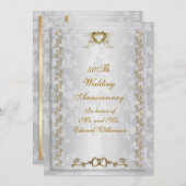 Party Einladung zum 50. Jubiläum Viktorianisch Eng (Vorne/Hinten)