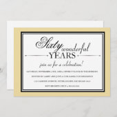 Party Einladung zum 60-jährigen Jubiläum (Vorne/Hinten)