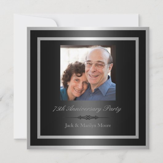 Party Einladung zum 75. Jahrestag (Vorderseite)