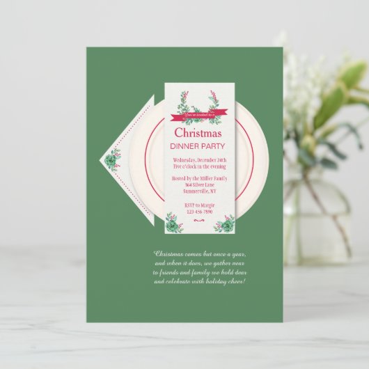 Party Einladung zum Abendessen (Stehend Vorderseite)