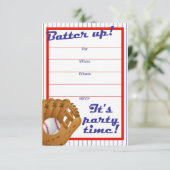 Party-Einladung zum Batter Up Baseball Einladung (Stehend Vorderseite)