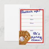 Party-Einladung zum Batter Up Baseball Einladung (Vorne/Hinten)