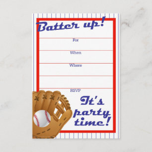 Party-Einladung zum Batter Up Baseball Einladung