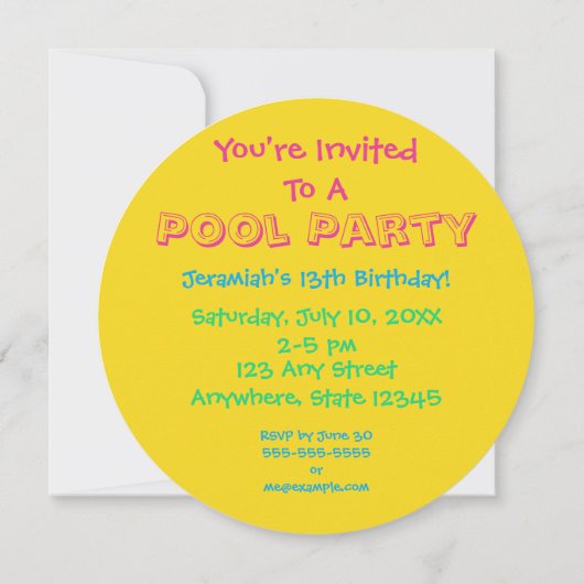 Party| Einladung zum Beach Ball (Rückseite)