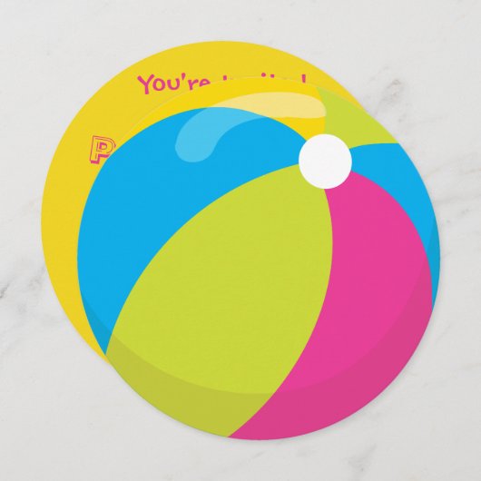Party| Einladung zum Beach Ball (Vorne/Hinten)