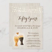 Party Einladung zum Brauereijubiläum| Rustikales B (Vorne/Hinten)