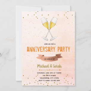 Party Einladung zum Champagner-Jubiläum