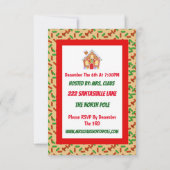 Party Einladung zum Cookie-Austausch im Nordpol (Rückseite)