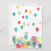 Party Einladung zum dritten Geburtstag (Rückseite)