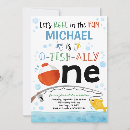 Party Einladung zum ersten Geburtstag (Vorderseite)