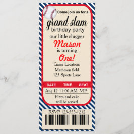 Party Einladung zum ersten Geburtstag Baseball