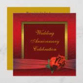 Party Einladung zum extravaganten Jahrestag (Vorne/Hinten)