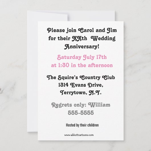 Party Einladung zum Feiertag (Rückseite)