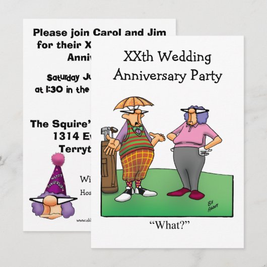 Party Einladung zum Feiertag (Vorne/Hinten)