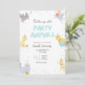 Party Einladung zum Geburtstag (Stehend Vorderseite)