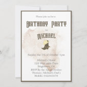 Party Einladung zum Geburtstag Cowboy Boys Age (Rückseite)