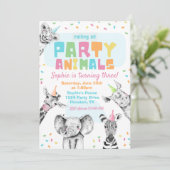 Party Einladung zum Geburtstag | PARTY (Stehend Vorderseite)