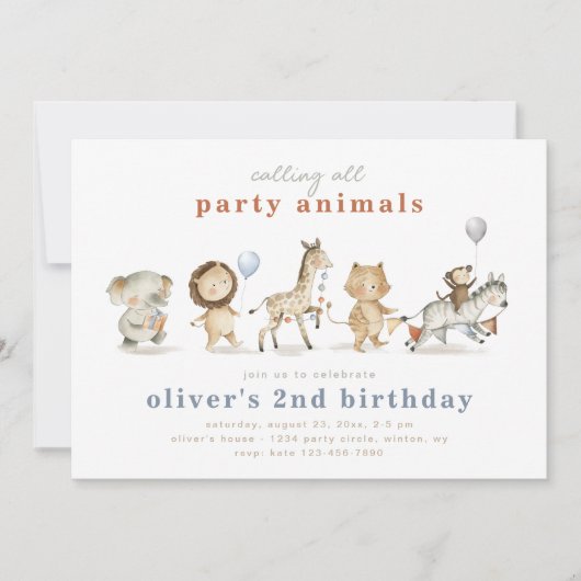 Party Einladung zum Geburtstag | PARTY (Vorderseite)