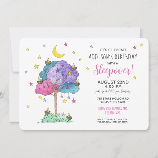 Party Einladung zum Geburtstag Slumber (Vorderseite)