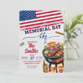 Party Einladung zum Gedenktag GRILLEN (Stehend Vorderseite)