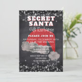 Party Einladung zum geheimen Santa Gift-Austausch (Stehend Vorderseite)