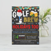 Party Einladung zum Golfen (Stehend Vorderseite)