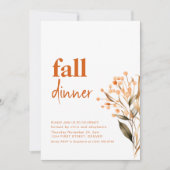 Party Einladung zum Herbstessen (Vorderseite)