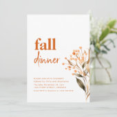 Party Einladung zum Herbstessen (Stehend Vorderseite)
