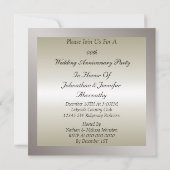 Party Einladung zum Hochzeitstag (Rückseite)