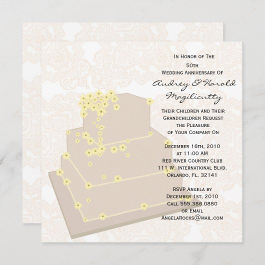 Party Einladung zum Hochzeitstag (Vorne/Hinten)