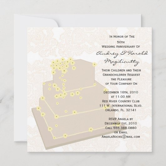 Party Einladung zum Hochzeitstag (Vorderseite)