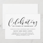 Party Einladung zum Hochzeitstag (Vorne/Hinten)