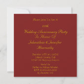 Party Einladung zum Hochzeitstag (Rückseite)