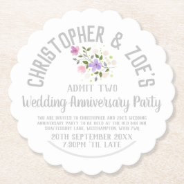 Party Einladung zum Hochzeitstag Untersetzer