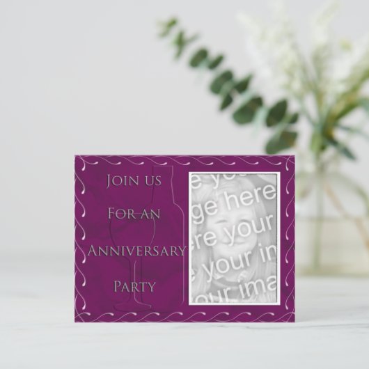 Party Einladung zum Jahrestag (Stehend Vorderseite)