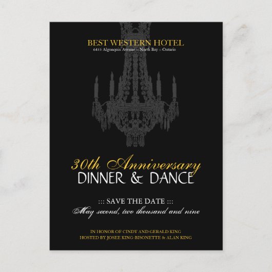 Party Einladung zum Jahrestag (Vorderseite)