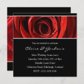 Party Einladung zum Jahrestag der Rose (Vorne/Hinten)