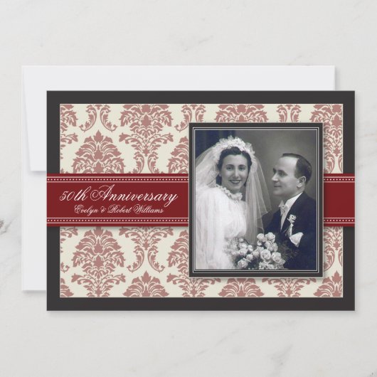 Party Einladung zum Jahrestag der Roten Ribbon-Dam (Vorderseite)