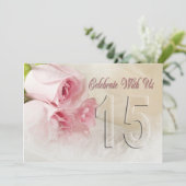 Party Einladung zum Jahrestag für 15 Jahre (Stehend Vorderseite)