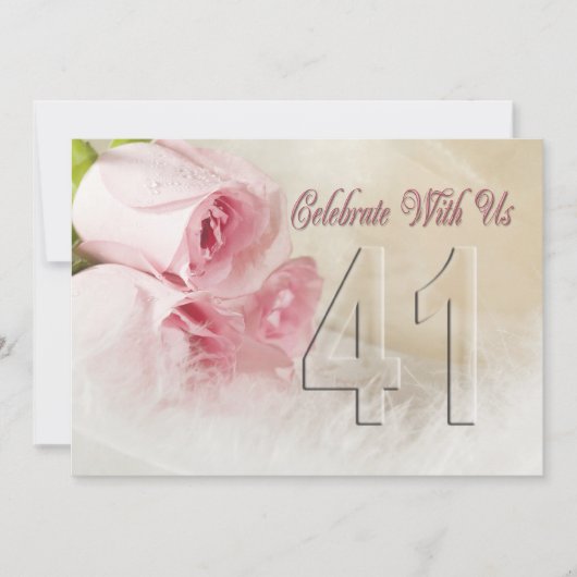 Party Einladung zum Jahrestag für 41 Jahre (Vorderseite)