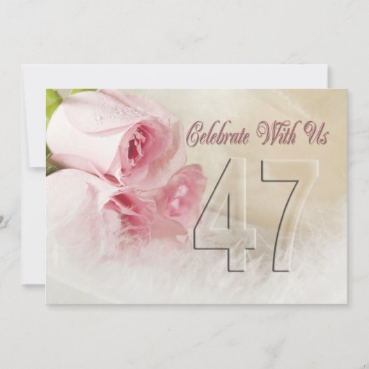 Party Einladung zum Jahrestag für 47 Jahre (Vorderseite)