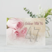 Party Einladung zum Jahrestag für 47 Jahre (Stehend Vorderseite)