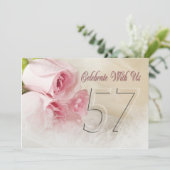 Party Einladung zum Jahrestag für 57 Jahre (Stehend Vorderseite)